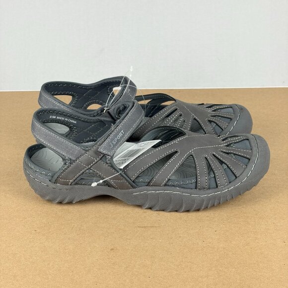 Jambu Poppy Sport Sandals Womens 8.5 Gray Hook and Loop Comfort Casual - Picture 3 of 11